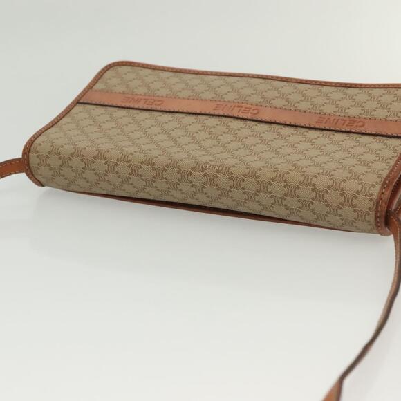 CELINE Macadam Canvas Shoulder Bag Pvc Beige Gold - Picture 6 of 13